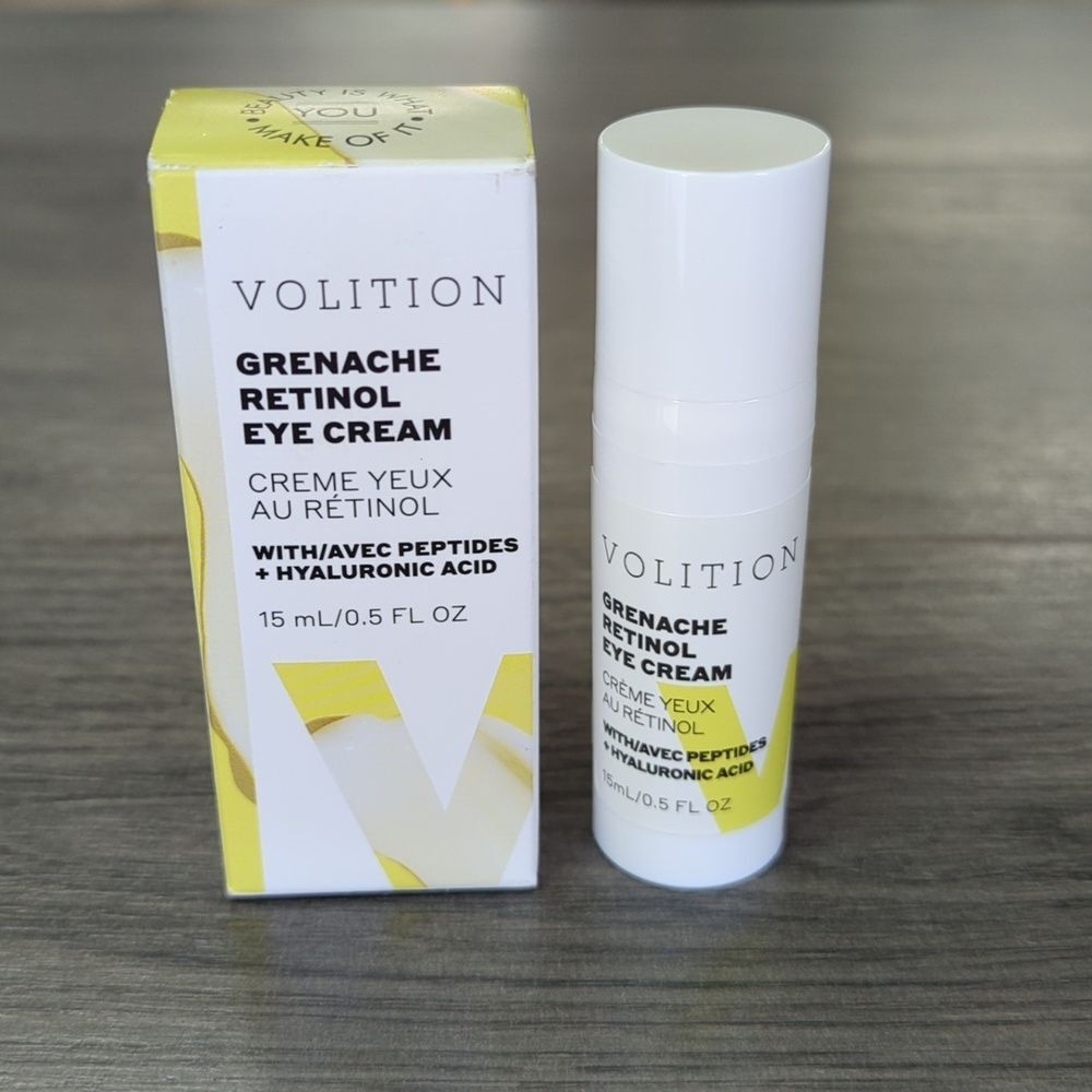 Volition grenache retinol eye cream with peptides hyaluronic acid